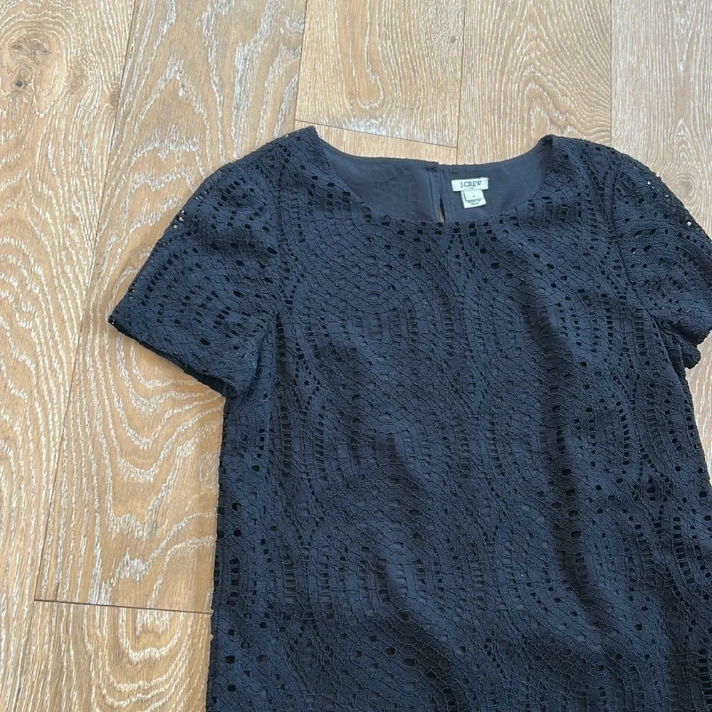 J. Crew Black Lace Eyelet Dress